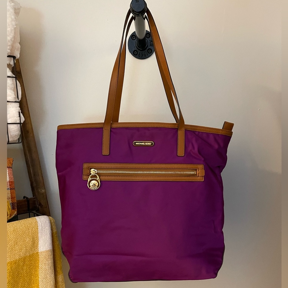 Michael Kors Magenta/Purple Nylon Tote - like brand new